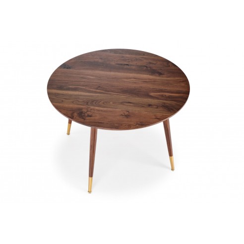 DOMENICO stół blat - orzech, nogi - orzech / złoty