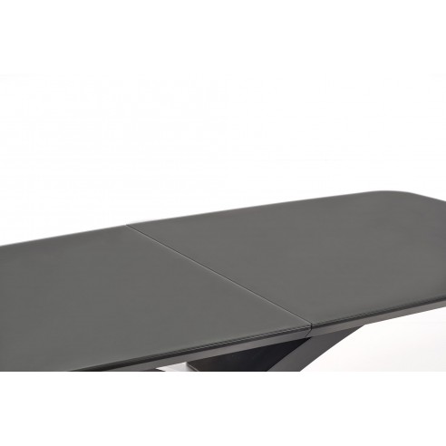 SILVESTRO stół rozkładany blat - ciemny popiel, noga - czarny