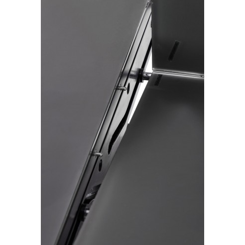 SILVESTRO stół rozkładany blat - ciemny popiel, noga - czarny