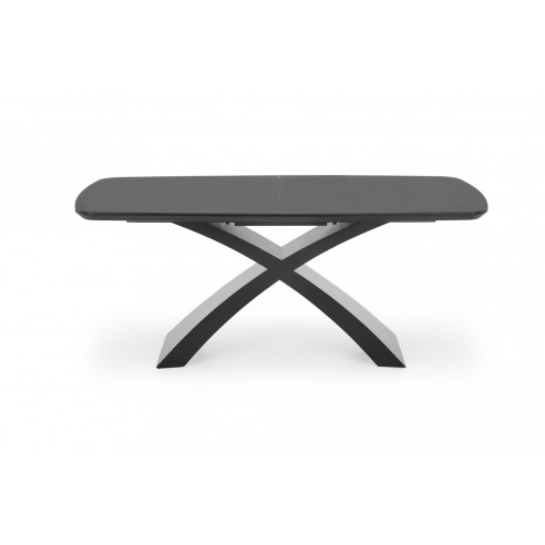 SILVESTRO stół rozkładany blat - ciemny popiel, noga - czarny