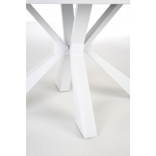 VIVALDI stół rozkładany blat - biały marmur, nogi - biały
