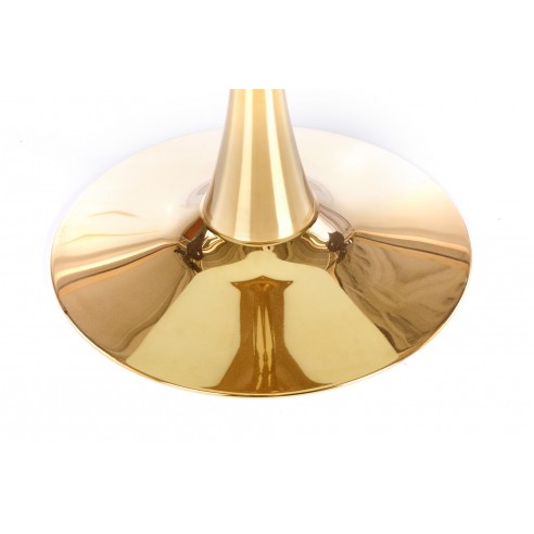 CASEMIRO stół blat - biały marmur, noga - złoty