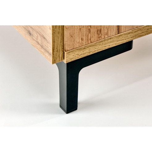 SILVIA szafka nocna, dąb wotan - czarny