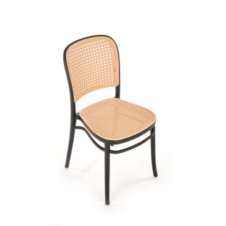 K483 krzesło naturalny/czarny