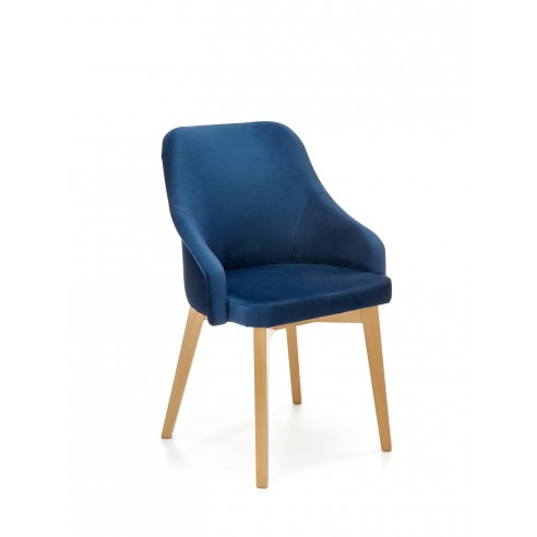TOLEDO 2 krzesło dąb miodowy / tap. MONOLITH 77 (granatowy) (1p 1szt)