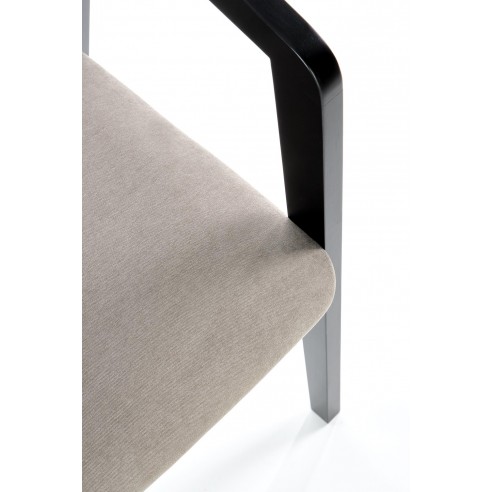 AZUL krzesło czarny / tap. popiel (1p 1szt)