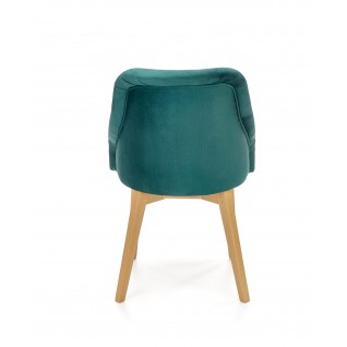 TOLEDO 2 krzesło dąb miodowy / tap. MONOLITH 37 (ciemny zielony) (1p 1szt)