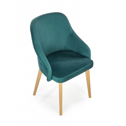 TOLEDO 2 krzesło dąb miodowy / tap. MONOLITH 37 (ciemny zielony) (1p 1szt)