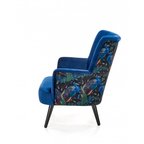 Wygodny fotel wypoczynkowy Saffron granatowy