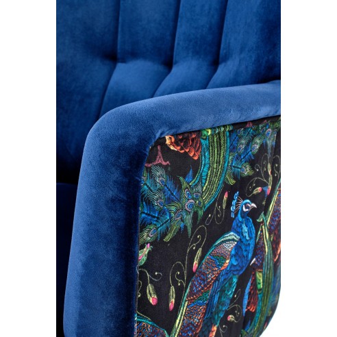 Wygodny fotel wypoczynkowy Saffron granatowy