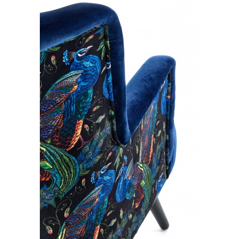 Wygodny fotel wypoczynkowy Saffron granatowy