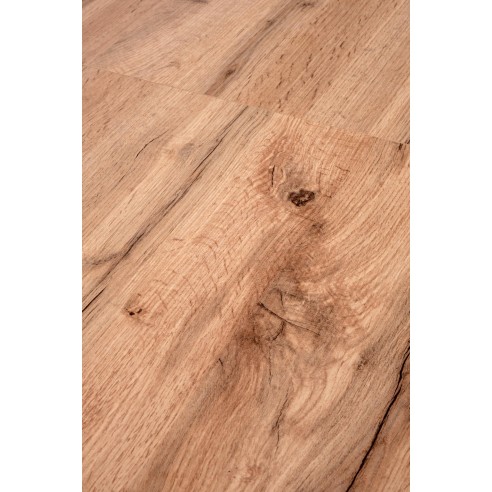 GINO stół rozkładany blat - dąb wotan, nogi - czarny