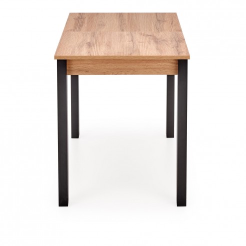 GINO stół rozkładany blat - dąb wotan, nogi - czarny