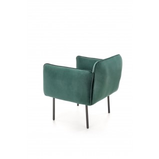 Nowoczesny fotel wypoczynkowy Fancy ciemny zielony/czarny