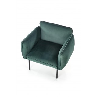 Nowoczesny fotel wypoczynkowy Fancy ciemny zielony/czarny