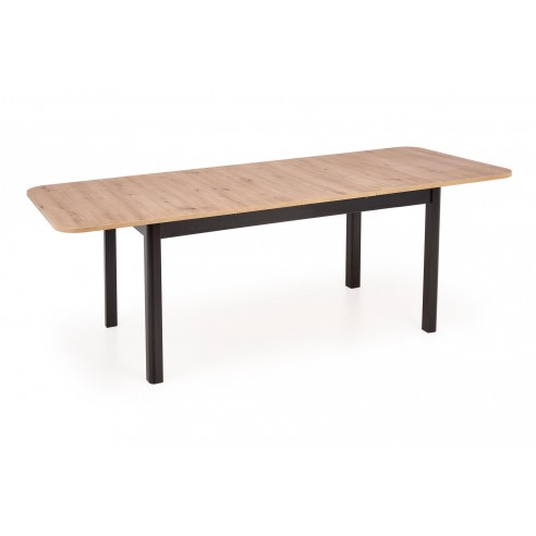FLORIAN stół rozkładany blat - dąb artisan, nogi - czarny