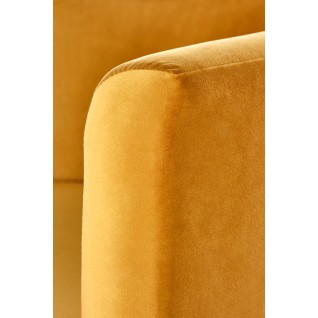 Minimalistyczny fotel wypoczynkowy Vesper musztardowy/naturalny