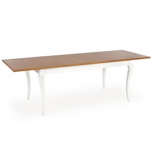 WINDSOR stół rozkładany 160-240x90x76 cm kolor ciemny dąb/biały (2p 1szt)