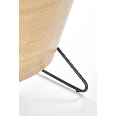 Nowoczesny fotel wypoczynkowy Thorne ciemny popiel/dąb