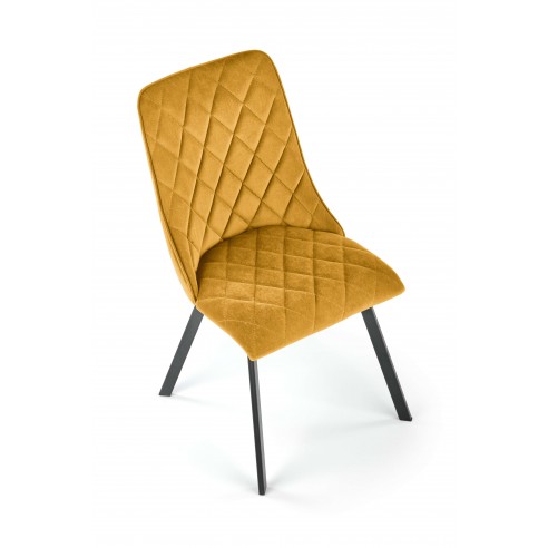 Krzesło tapicerowane Serene musztardowe