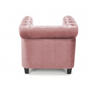 Fotel wypoczynkowy glamour Fable różowy/czarny