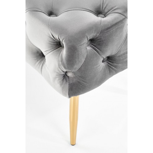 ATHENA ławka popielaty / złoty