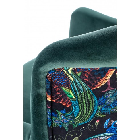 Wygodny fotel wypoczynkowy Saffron ciemnozielony