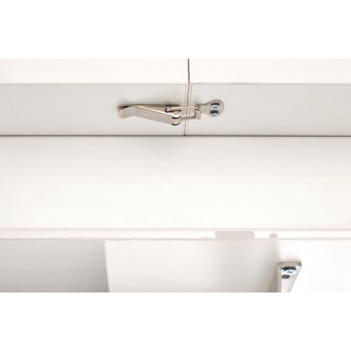 BUSETTI, ława, blat: biały mat, nogi: biały mat