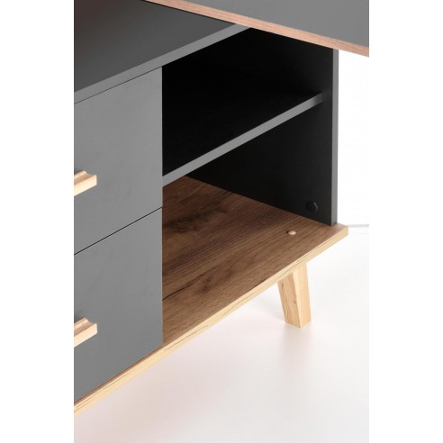 SERGIO XL biurko antracyt / d.wotan (2p 1szt)