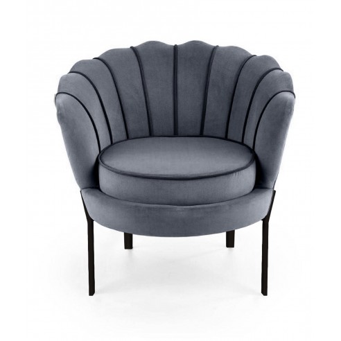 Nowoczesny fotel tapicerowany Wildlife z przeszyciami