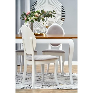 WINDSOR stół rozkładany 160-240x90x76 cm kolor ciemny dąb/biały (2p 1szt)