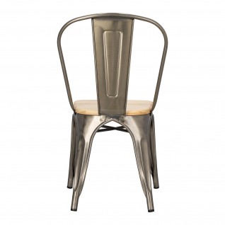 Krzesło Paris Wood metali. sosna natural