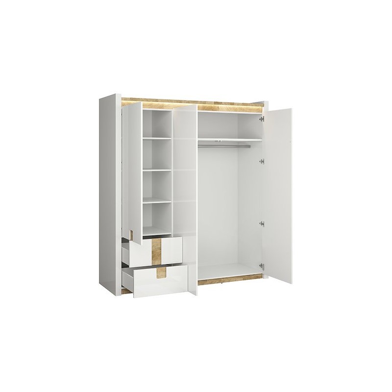 Szafa Alameda SZF3D2S Black Red White