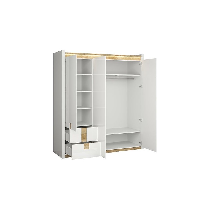 Szafa Alameda SZF3D2S Black Red White