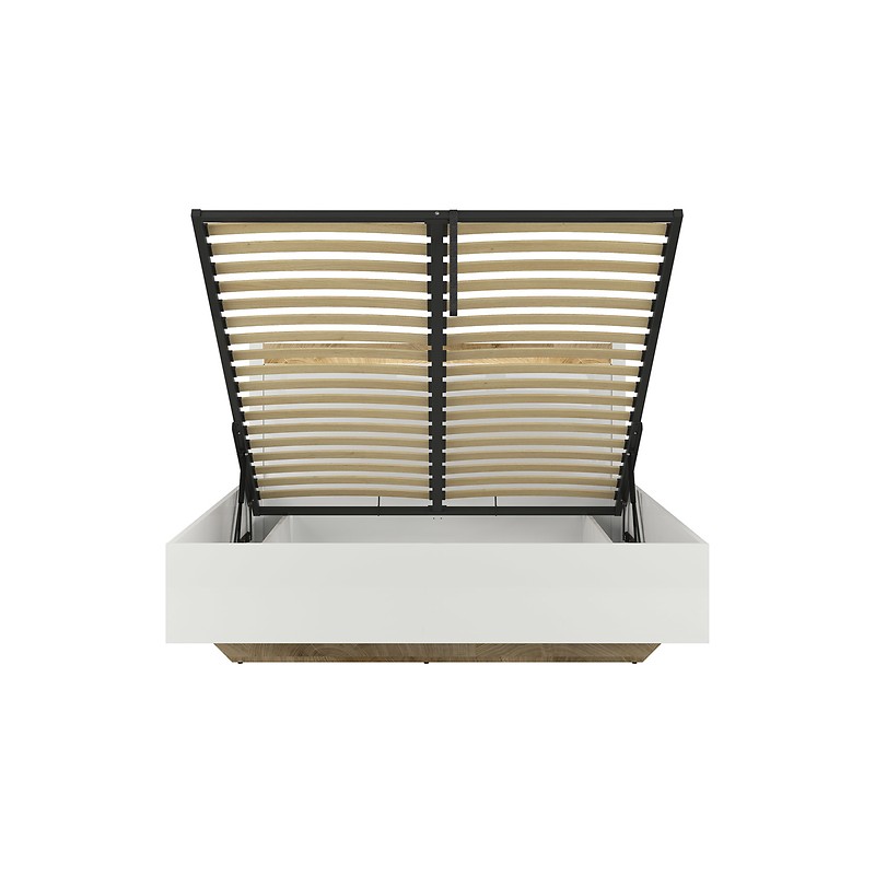 Łóżko 160 z pojemnikiem LOZ/160/B Alameda Black Red White