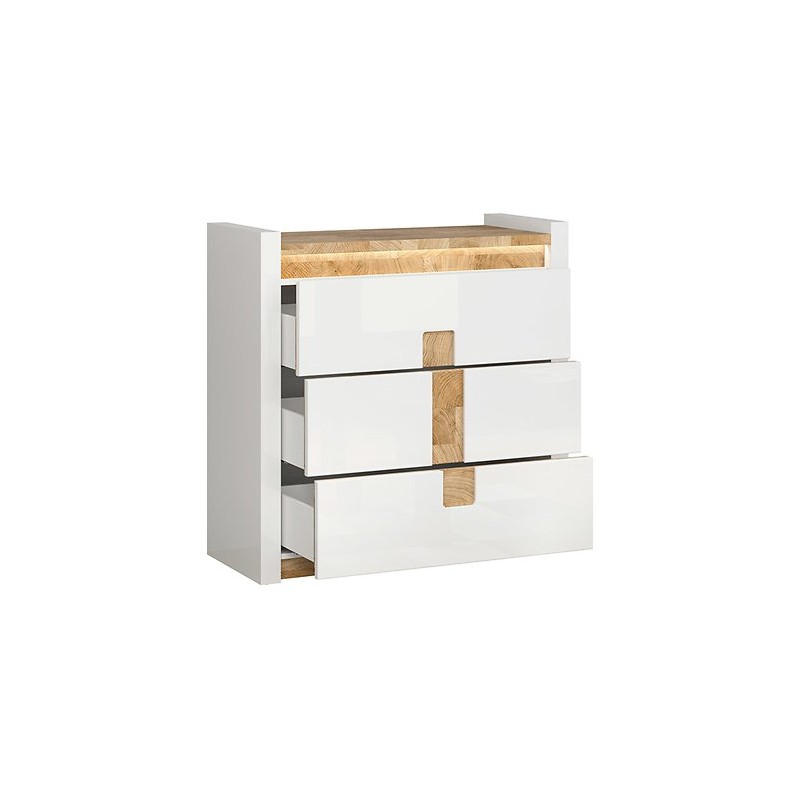 Komoda Alameda S420-KOM3S Black Red White