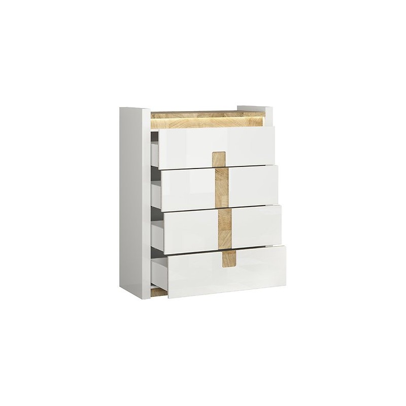 Komoda Alameda KOM4S Black Red White