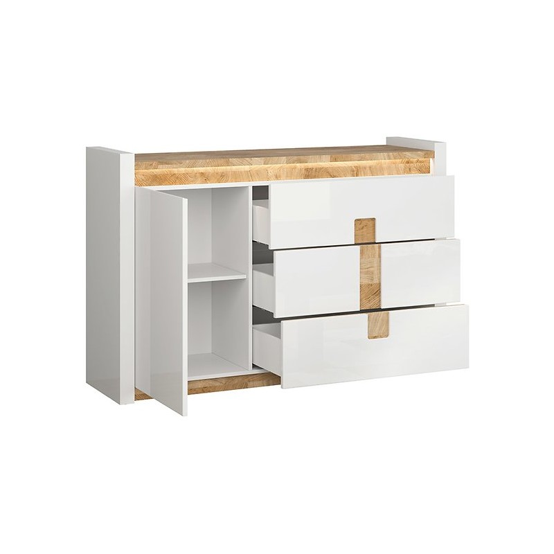 Komoda Alameda KOM1D3S Black Red White