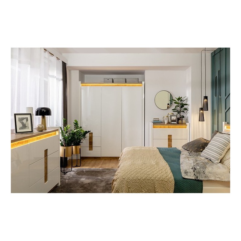 Komoda Alameda KOM2D3S Black Red White