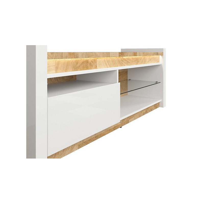 Szafka RTV Alameda Black Red White