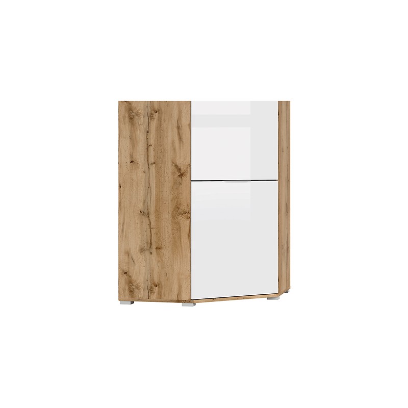 Szafa narożna Zele SZFN1D Black Red White