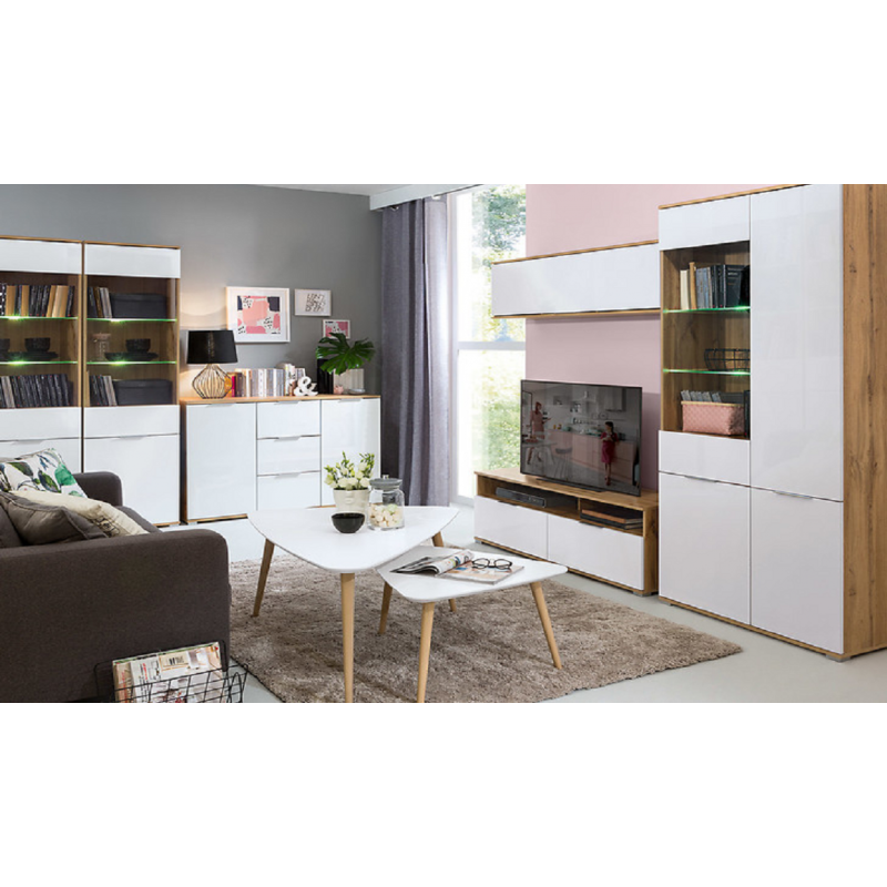 Komoda Zele KOM2D3S Black Red White