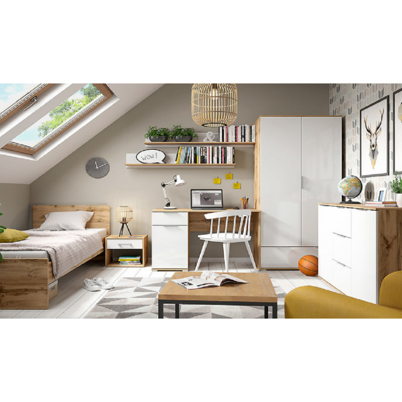 Biurko Zele BIU/120 Black Red White