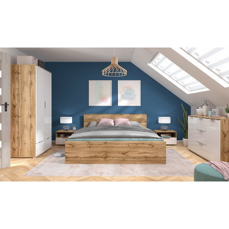 Szafka nocna Zele KOM1S Black Red White