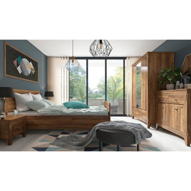 Szafa SZF2D1M2S Bergen Black Red White