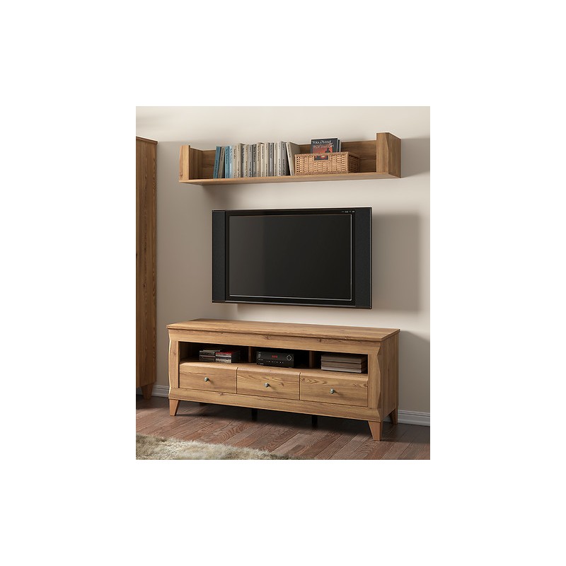 Szafka rtv RTV3S Bergen Black Red White