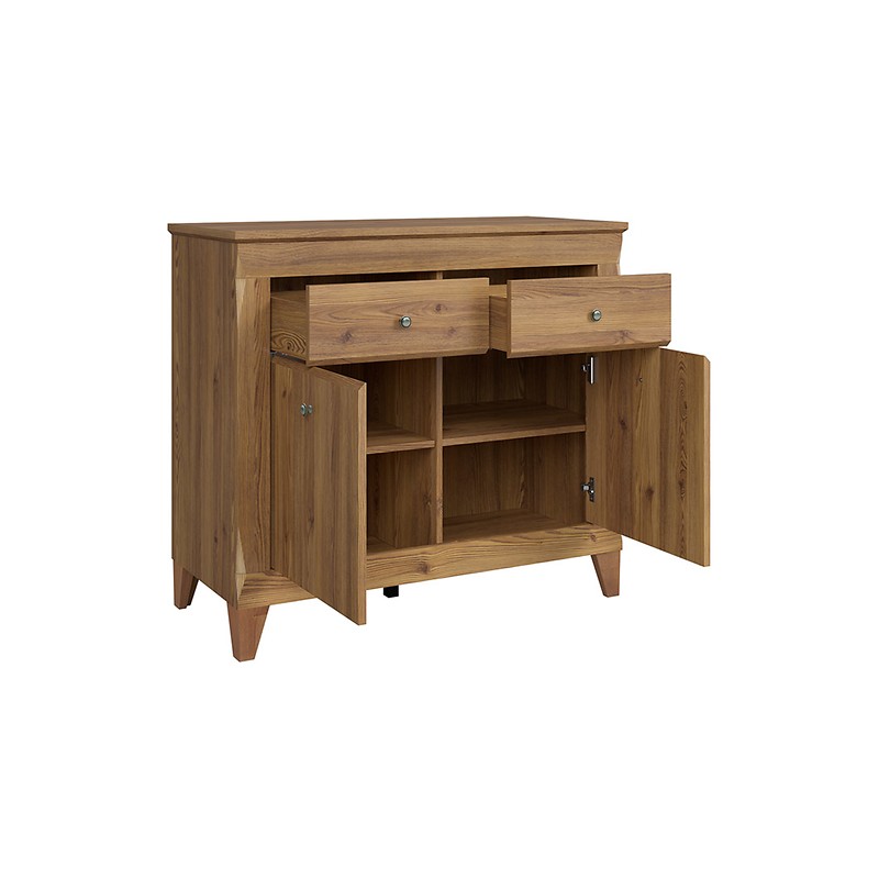 Komoda KOM2D2S Bergen Black Red White