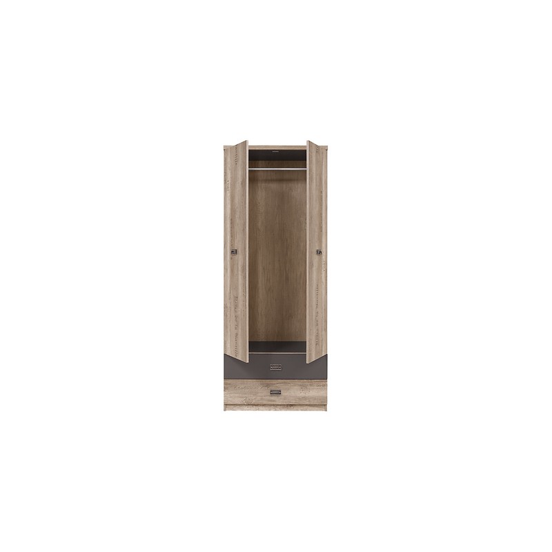 Szafa SZF2D2S Malcolm Black Red White