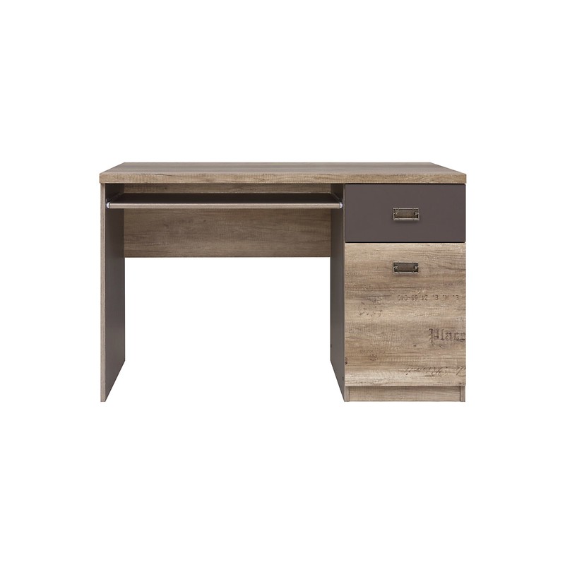 Biurko BIU1D1S Malcolm Black Red White