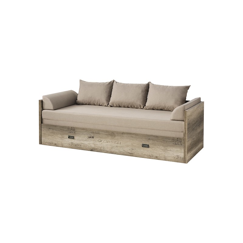 Łóżko 80/160 LOZ/80/160 Malcolm Black Red White